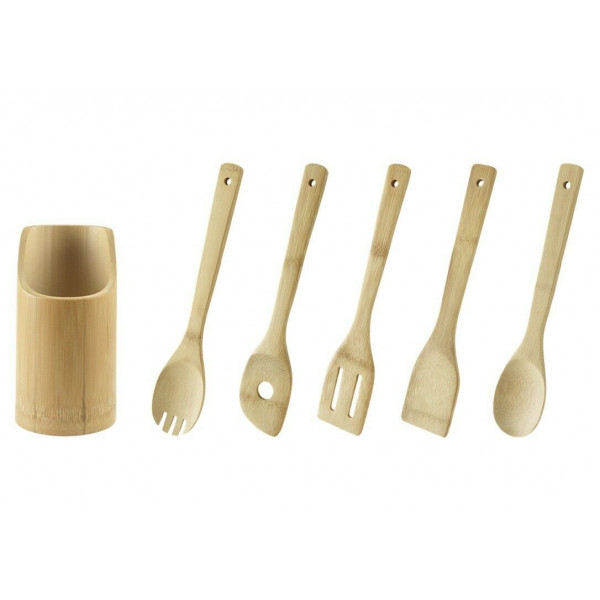 Set de 5 Ustensiles de cuisine avec rangement - METALTEX - 589725