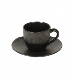 Tasse soucoupe café 12 cl vésuvio noir