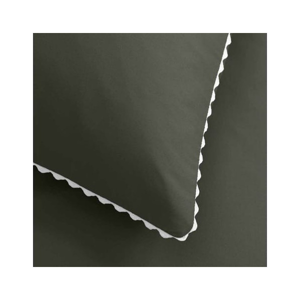 Parure de lit double en percale vert 240x220cm