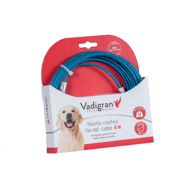 Câble d'attache 6m pour chien bleu - VADIGRAN - VAD-13594