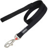 Laisse Chien Medium Noir Unie 20 mm RED DINGO