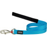 Laisse Chien Medium Turquoise Unie 20 mm Red Dingo