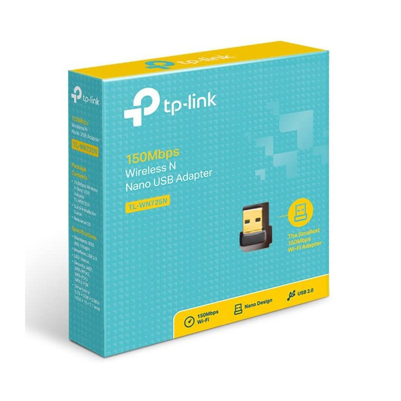 Clé WiFi Dongle N150 Mbps TL-WN725N Noir TP-LINK - TPLINKWN725N