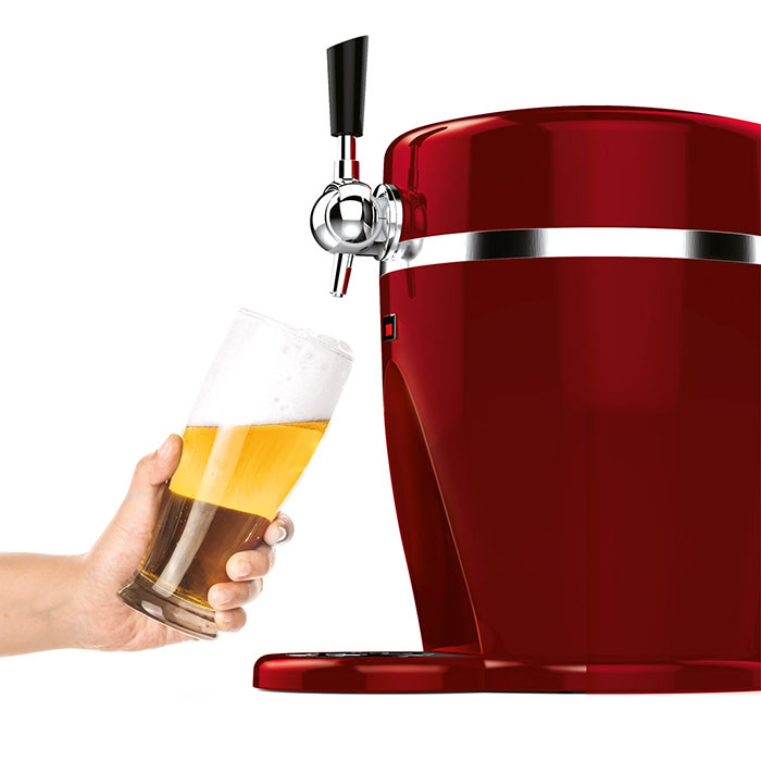 BeerDraft : pompe à bière rouge Yoo Digital