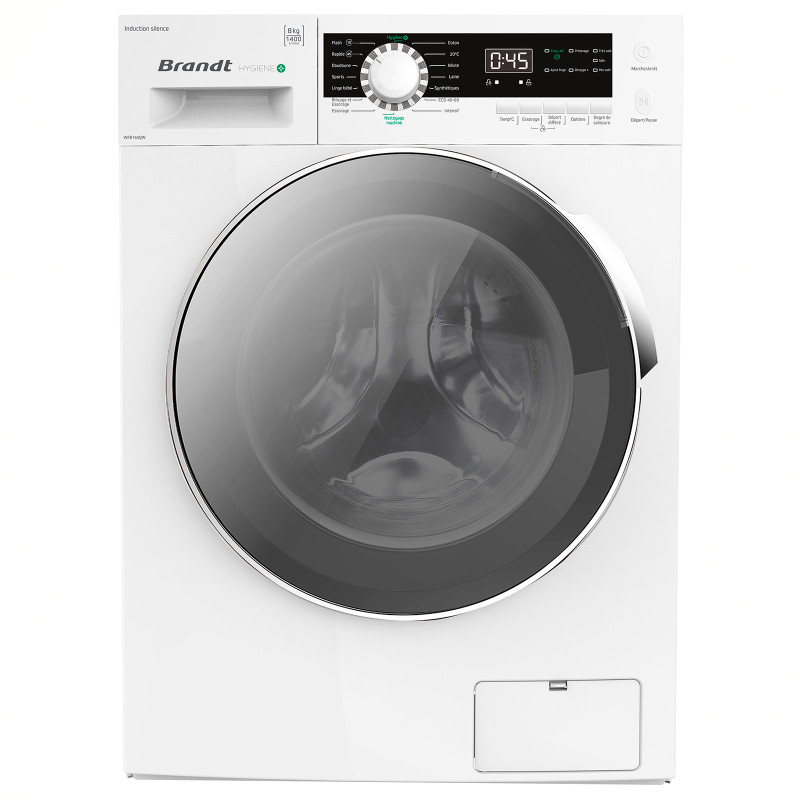 Lave linge hublot 1400trs/min 12Kg blanc - SCHNEIDER - SCLLF1214VAW 