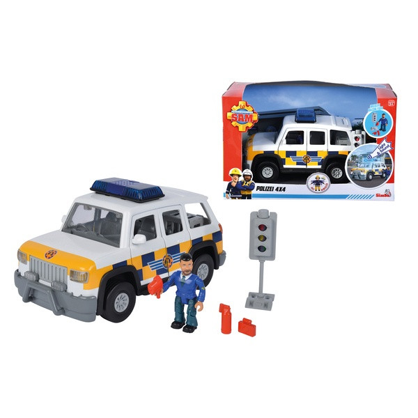 Coffret 4 vehicules secours et accessoires police ou pompier 