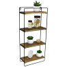 Etagère Murale en Bois Niveaux 4/64cm Marron - AKW101310