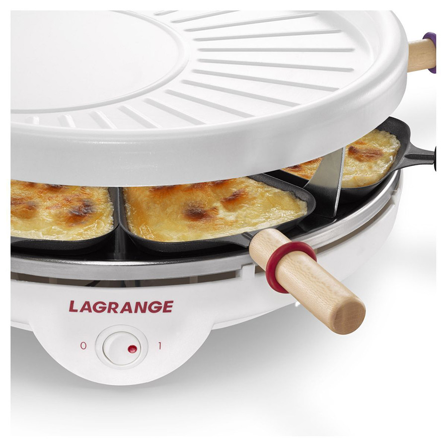 Appareil à raclette et grill avec surface à crêpe intégrée, convient pour 6  personnes, y compris fourches Teppan, convient pour le camping 800 W. :  : Cuisine et Maison