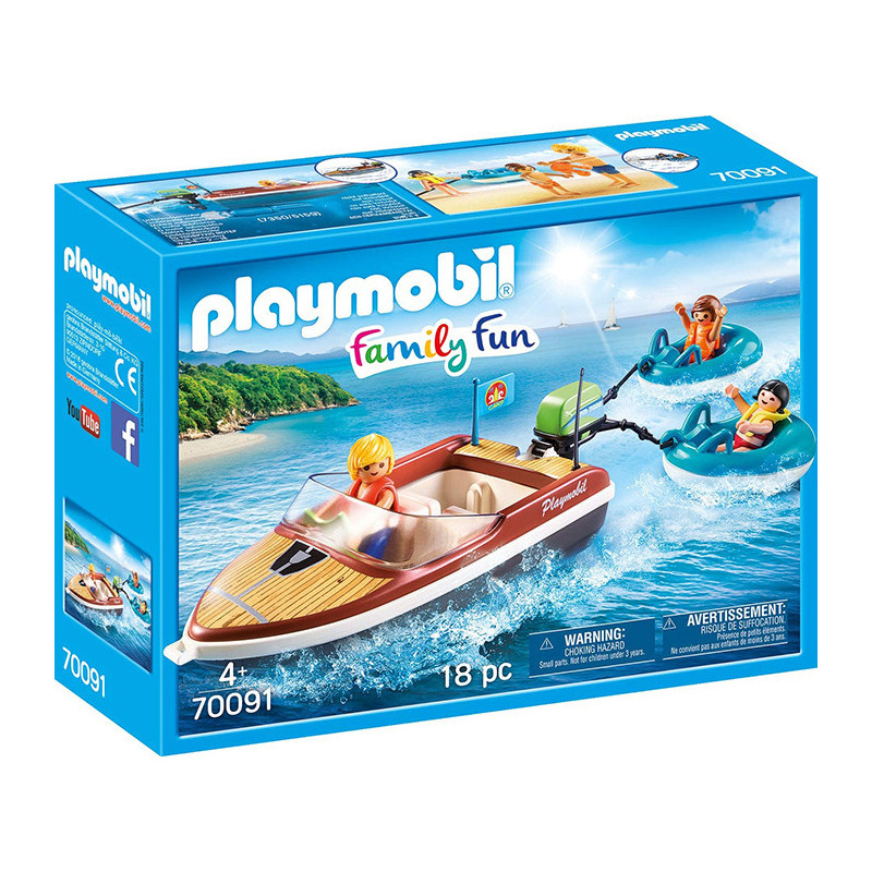 Bateau avec Bouées et Vacanciers PLAYMOBIL - dès 4 ans