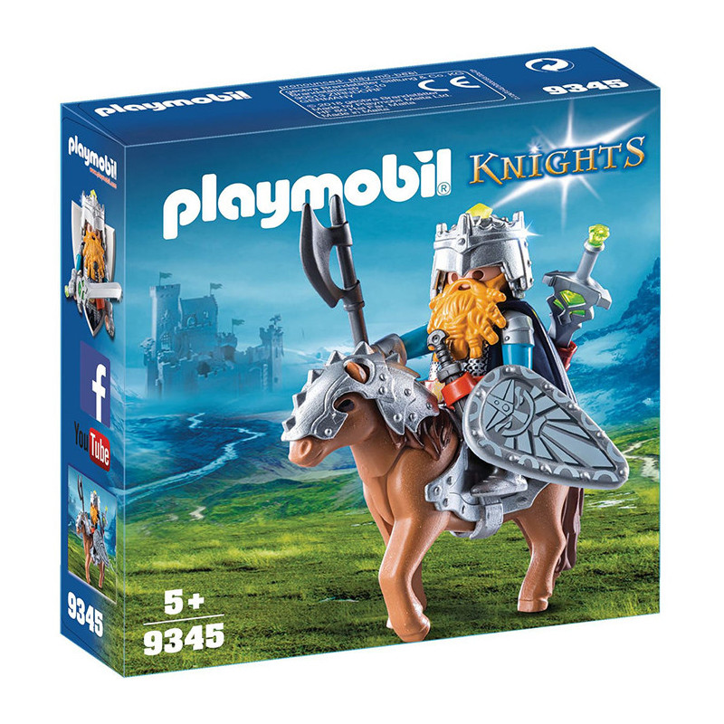 Combattant Nain et Poney PLAYMOBIL - dès 5 ans