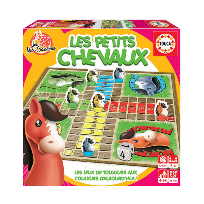 Educa - 14568 - Jeu de Dés - Les Petits Chevaux : : Jeux