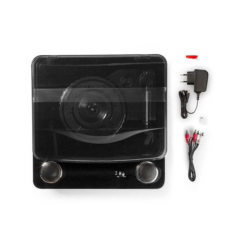 Platine Vinyle 18W Bluetooth 33/45/78 t/min - NEDIS - TURN300BK