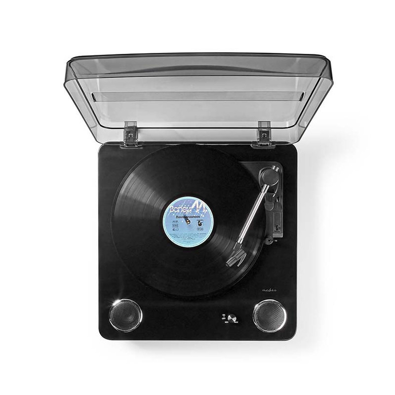 Platine Vinyle 18W Bluetooth 33/45/78 t/min - NEDIS - TURN300BK