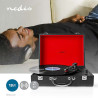 Platine vinyle 18W Bluetooth Rouge/Noir - NEDIS - TURN210BK