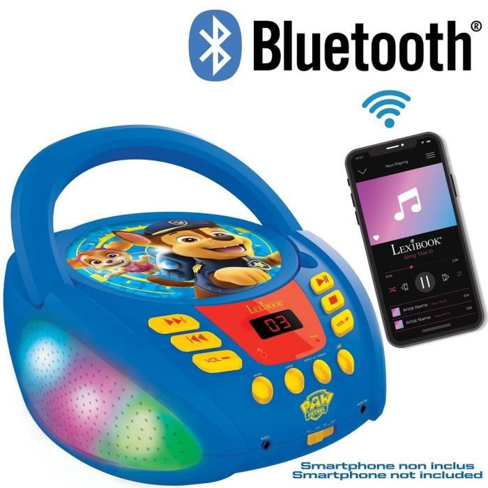 Lecteur CD Bluetooth Avengers - Lexibook - Effets Lumineux - Enfant - Bleu  bleu - Lexibook