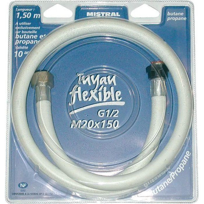 Flexible gaz butane/propane 1,5 mêtres-Flexible gaz butane/propane 1,5