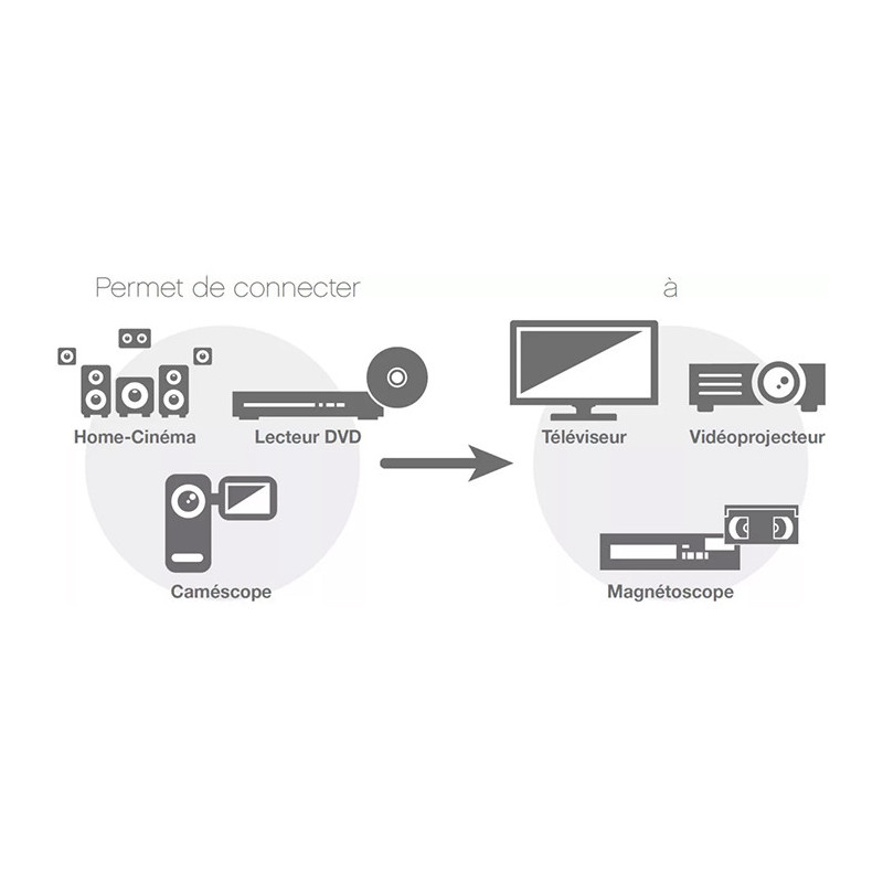 Câble RCA TV/Camesope Noir - ESSENTIAL B - VR73B