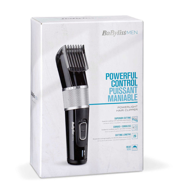 Tondeuse à cheveux Power Light Noir - BABYLISS - E973E