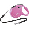 Laisse avec cordon pour chien Nex classic Taille M Rose 5m FLEXI