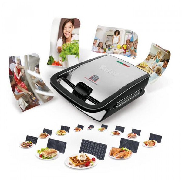 Croque Gaufre Snack Collection Tefal (SW853) - Plaques amovibles Kit-M