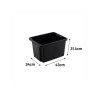 Boite de rangement empilable superposable de 26 L, noir