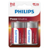 Piles LR14 / C Powerlife Alcaline 1,5 V pack de 2 Rouge - PHILIPS - LR14P2B/10