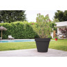 Pot de fleurs Rond Toscane 80 cm Gris Anthracite - EDA - 5650199