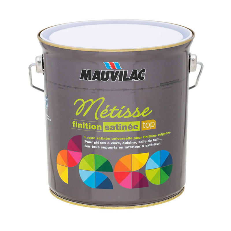 Laque Métisse Satin 2.5 L Gris platine - MAUVILAC - 25256