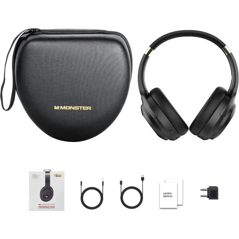 Casque audio Bluetooth Persona ANC Pure Sound Noir - MONSTER