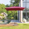 PARASOL DROIT CARRÉ SOYA COULEUR BORDEAUX