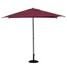 PARASOL DROIT CARRÉ SOYA COULEUR BORDEAUX