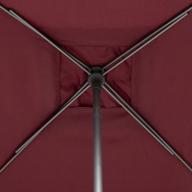 PARASOL DROIT CARRÉ SOYA COULEUR BORDEAUX