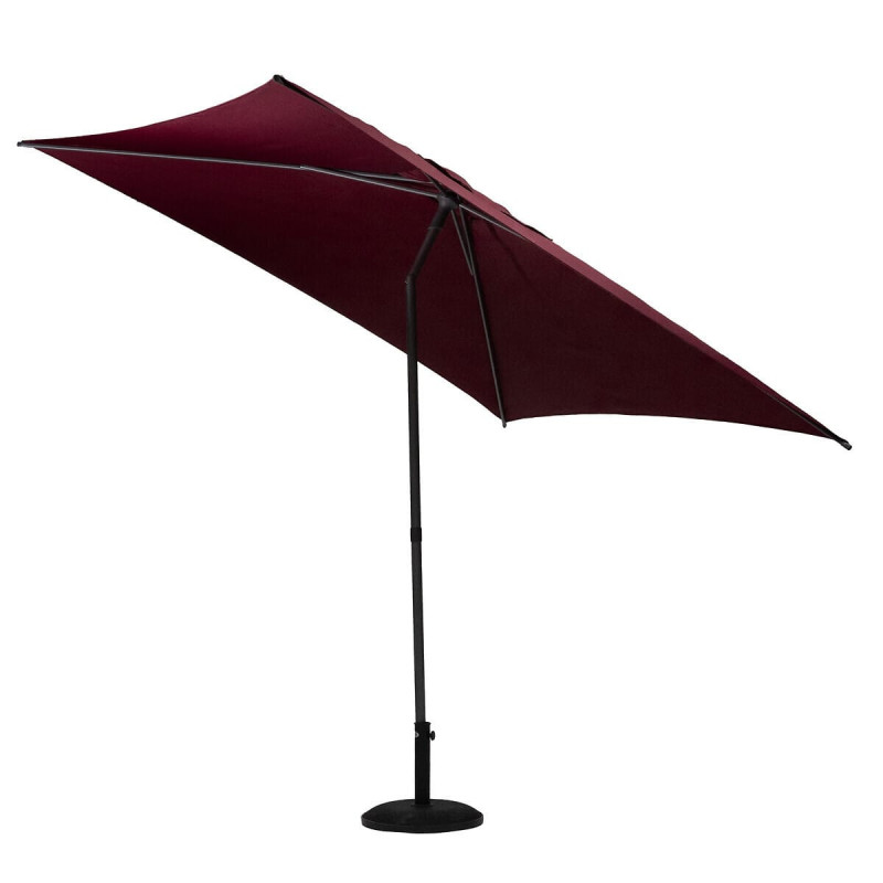 PARASOL DROIT CARRÉ SOYA COULEUR BORDEAUX