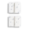 SET 2 LANGE MOUSSELINE COTON 70X70 ELEPHANTE - Gloop!