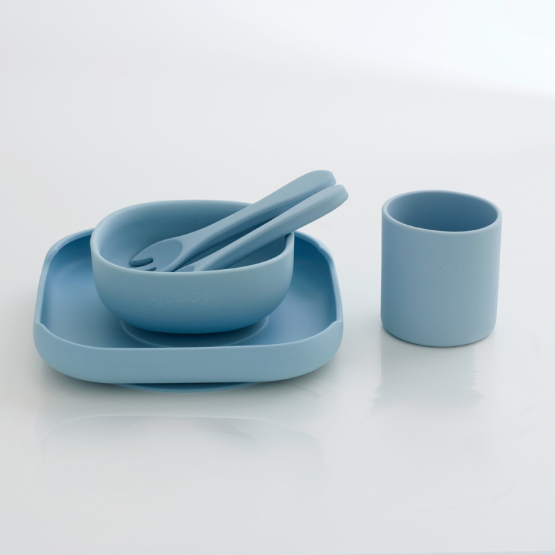 TASSE AVEC VENTOUSE DUSTY BLUE - Gloop!