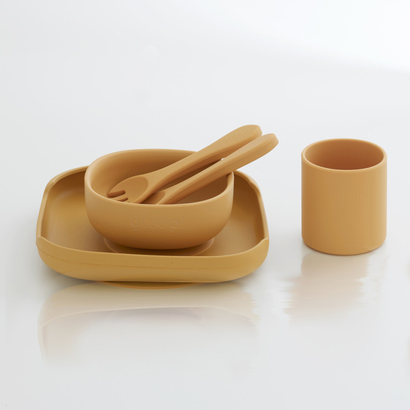 Tasse pour enfant avec ventouse orange - Gloop!