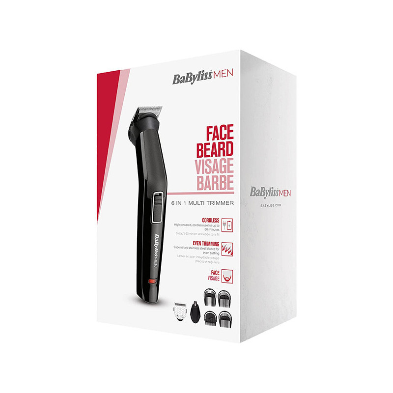 Tondeuse Multifonction 6en1 sans fil Noir - BABYLISS - MT725E