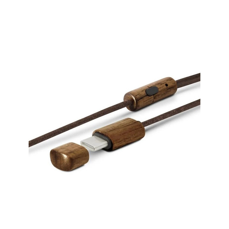 Écouteurs avec Microphone Eco Walnut Wood Type C - ENERGY SISTEM - 450701