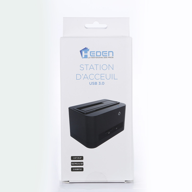 Station d'accueil Disque Dur 2.5 /3.5" SATA USB3.0 Noir - HEDEN - HEDEN_2535LEC