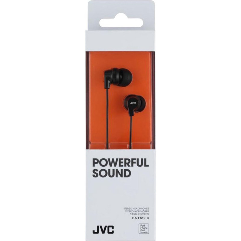 Ecouteurs Filaire Intra-Auriculaire 200 mW Noir - JVC - HAFX10BE