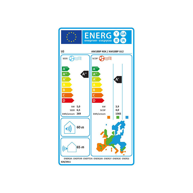 Climatiseur Inverter Artcool Energy A18RL Gris - LG - A18RL-UUE