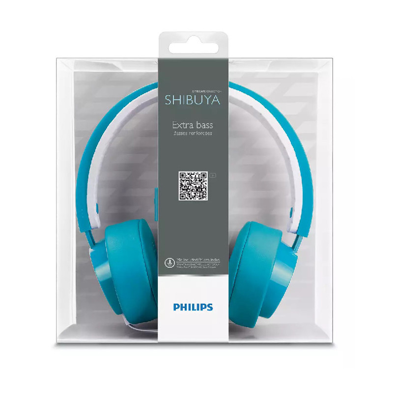 Casque Turquoise PHILIPS - SHL5205BL/00