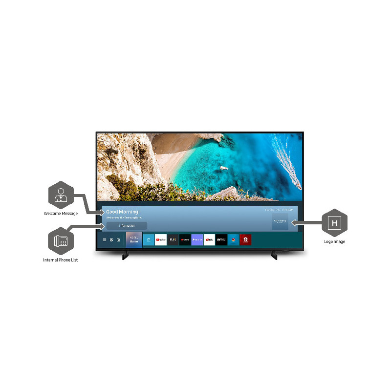 TV - LED - SAMSUNG - 109 cm - 4K - 50/60Hz - - HG43AU800EUXEN