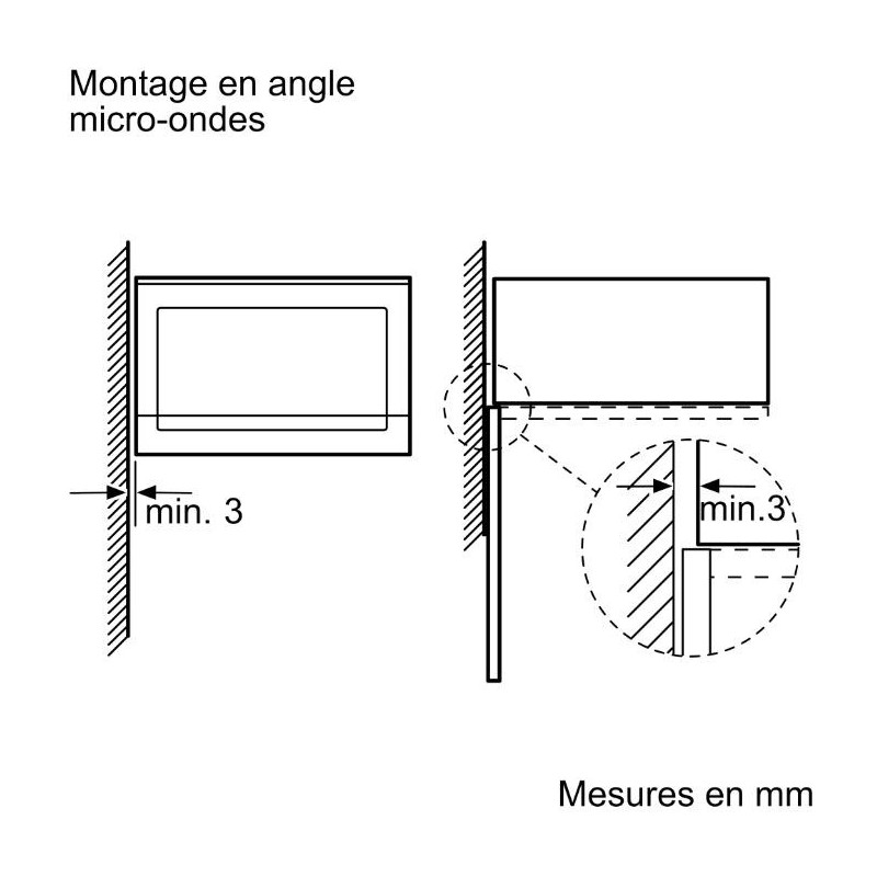 Micro-ondes encastrable monofonction 25L Inox - BOSCH - BFL550MS0