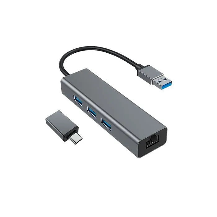 Multiprise HUB 10 ports USB 2.0 - A poser ou à fixer au mur - Avec  alimentation