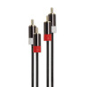 Câble 2 RCA Mâle vers 2 RCA Mâle 1,5m Noir - RADIOLA - IO4008