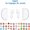 Oreillettes traductrices Bluetooth WT2 Plus Blanc - TIMEKETTLE - 40017