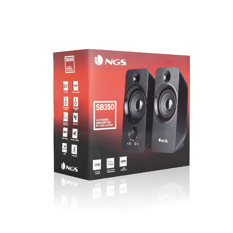 Enceinte audio PC 2.0 12W Noir - NGS - 69561115926