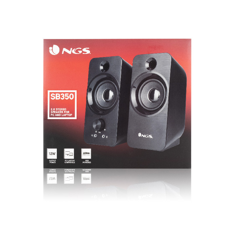 Enceinte audio PC 2.0 12W Noir - NGS - 69561115926