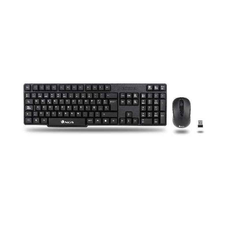 Clavier & Souris sans Fil AZERTY Euphoria Kit French Noir - NGS - 69561119394